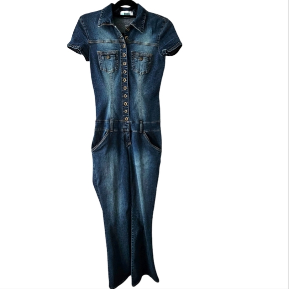 Jennifer Lopez Pants - Y2K JLO by Jennifer Lopez Denim Jumpsuit